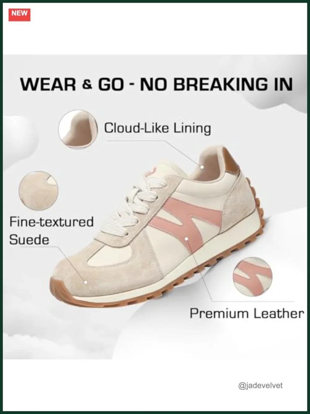 Women's Wide Toe Box Non-Slip Walking Fashion Sneakers